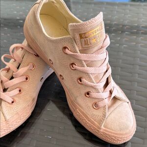 Converse suede rose gold Canvas Sneakers